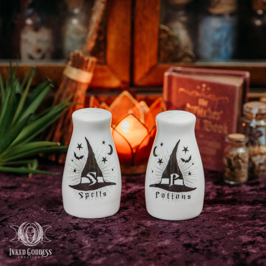 Spells & Potions Salt & Pepper Shaker Set for Kitchen Magick