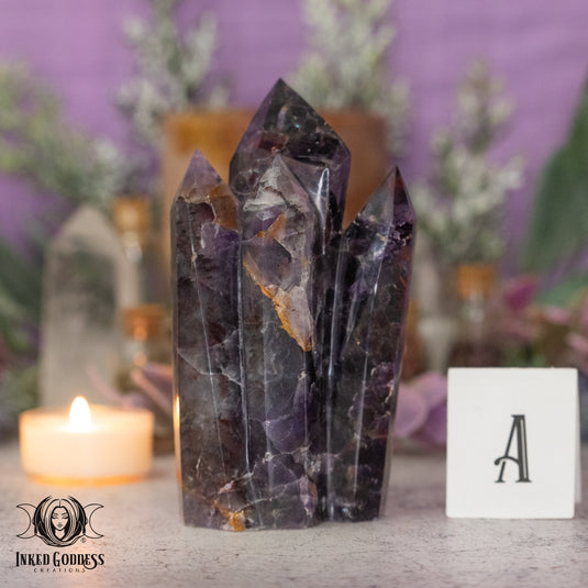 Alien Amethyst Carved Point Cluster for Starborn Vibes