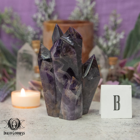 Alien Amethyst Carved Point Cluster for Starborn Vibes