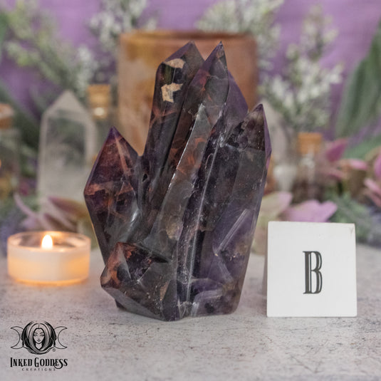 Alien Amethyst Carved Point Cluster for Starborn Vibes