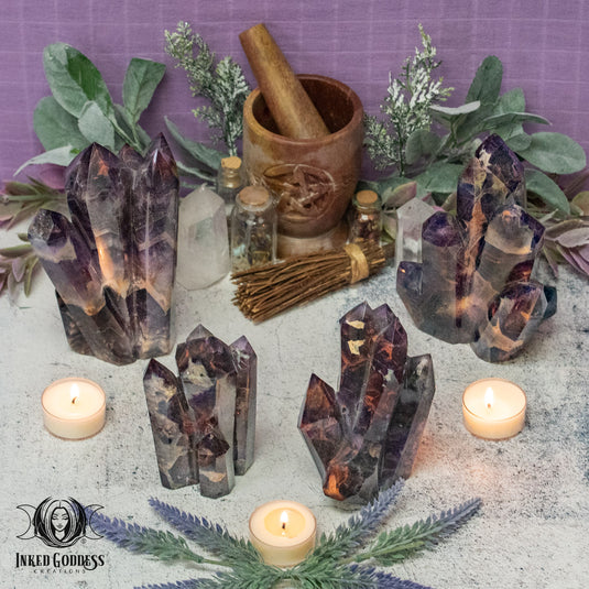 Alien Amethyst Carved Point Cluster for Starborn Vibes