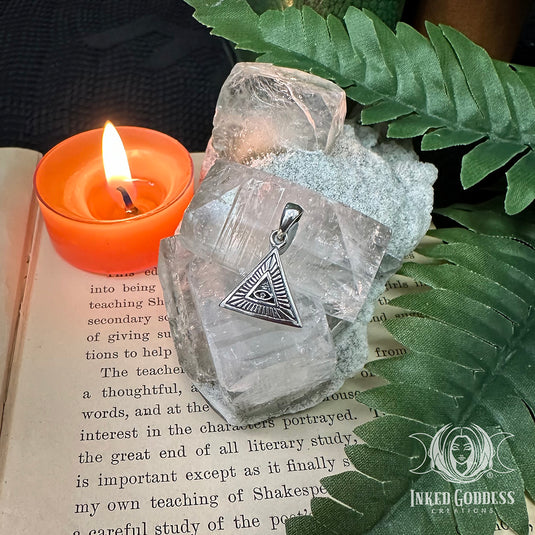 All Seeing Eye Sterling Silver Pendant for Spiritual Union
