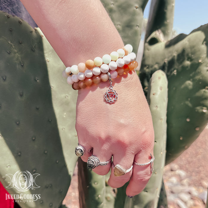 Ambition Bracelet Bundle- Agate, Howlite, Amazonite- Inked Goddess Creations