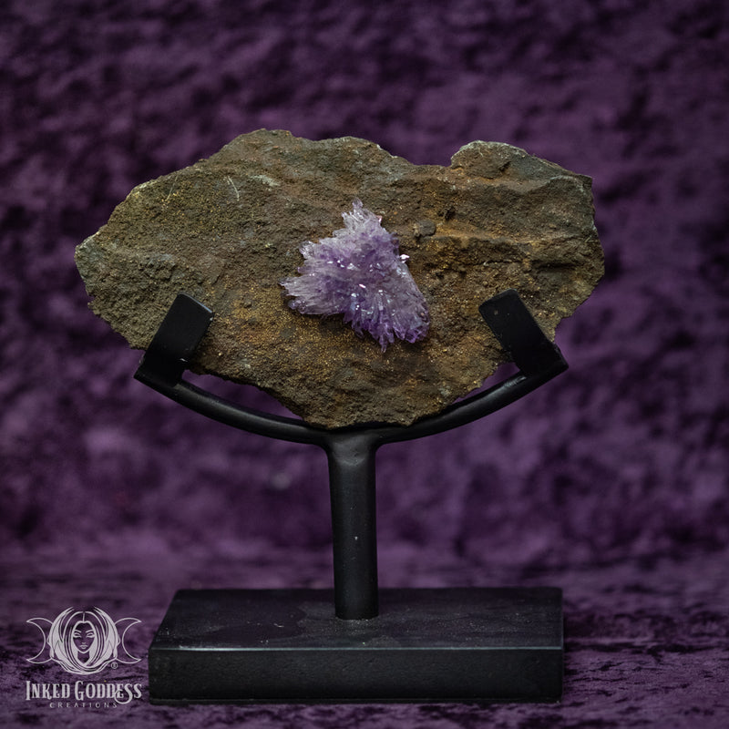 Load image into Gallery viewer, Amethyst Scepter Flower for Transmuting Chaotic Energy
