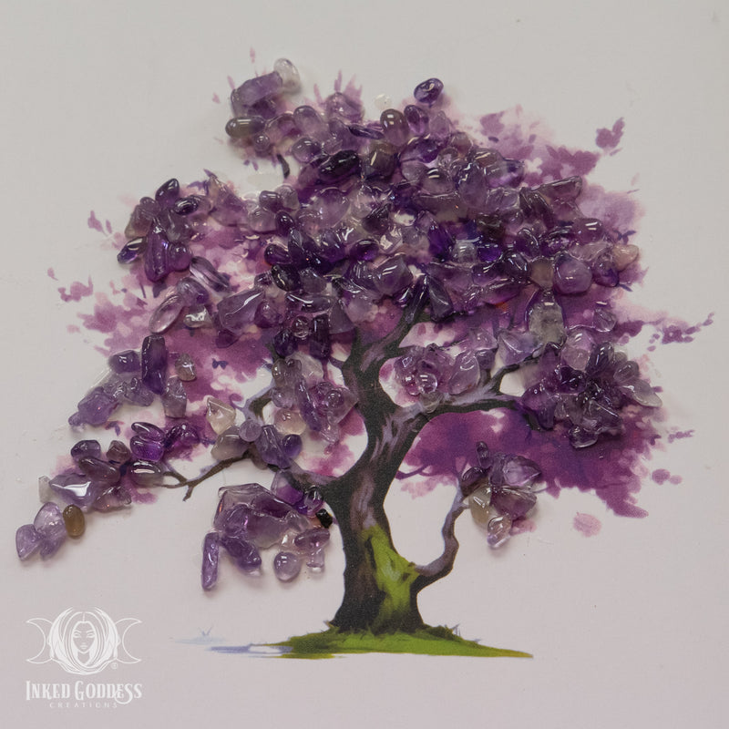 Load image into Gallery viewer, Amethyst Tree of Life Framed Art for Calm Creativity
