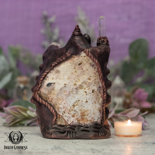 Amethyst Cluster Clay Handmade Medium Wizard for Psychic Shielding