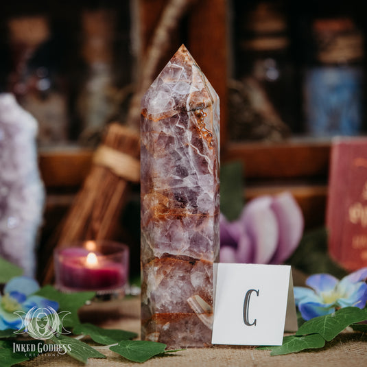 Amethyst & Crazy Lace Agate Tower for Joyful Healing