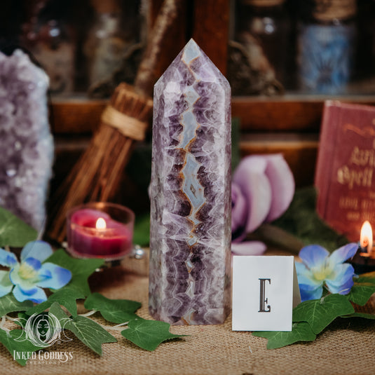Amethyst & Crazy Lace Agate Tower for Joyful Healing