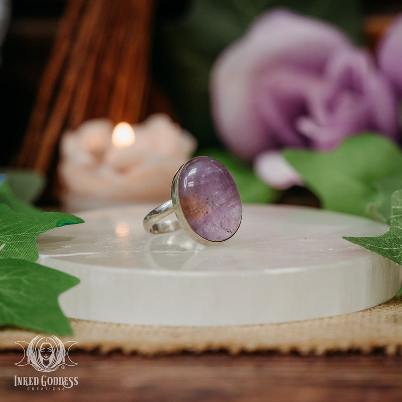 Load image into Gallery viewer, Ametrine Sterling Silver Adjustable Ring for Mental Focus
