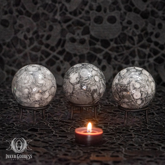 Ammonite Fossil Sphere for Spiritual Will