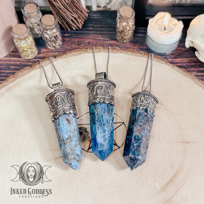 Apatite Point Tibetan Necklace for Intuitive Communication