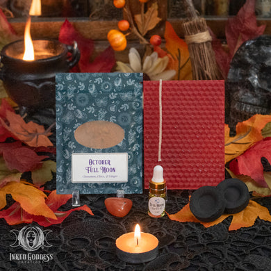Aries Full Moon Ritual Kit for October 7th - DIY Beeswax Candle