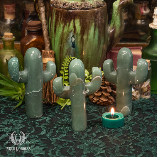 Aventurine Cactus for Banishing Negative Energy
