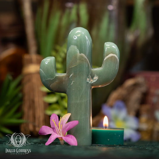Aventurine Cactus for Banishing Negative Energy