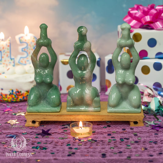 Aventurine Goddess Holding Phallus for Sexy Feminine Energy
