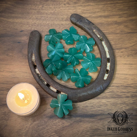 Aventurine 4 Leaf Clover for Fame, Wealth, and Health