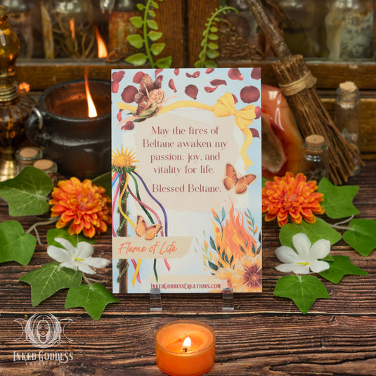 Beltane Altar Art Card for Sexy Springtime Magick