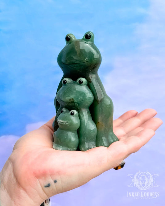 Aventurine Nesting Frog Family