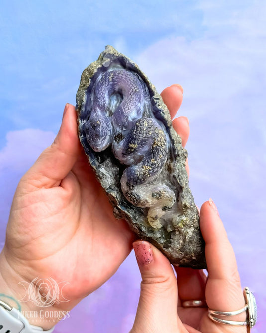 Purple Chalcedony Snake
