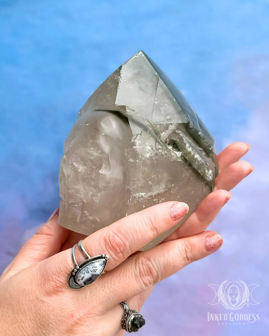 Chlorite Quartz Point Skull