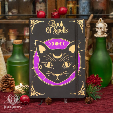Black Cat Book of Spells Journal for Keeping Magickal Records
