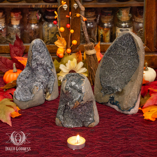 Black Galaxy Amethyst Cluster for Enhanced Psychic Abilities