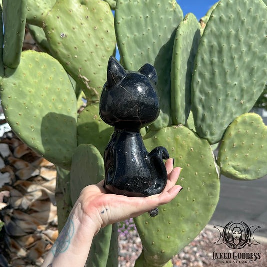 Jasper Half-Moon Cat for Protection and Grounding