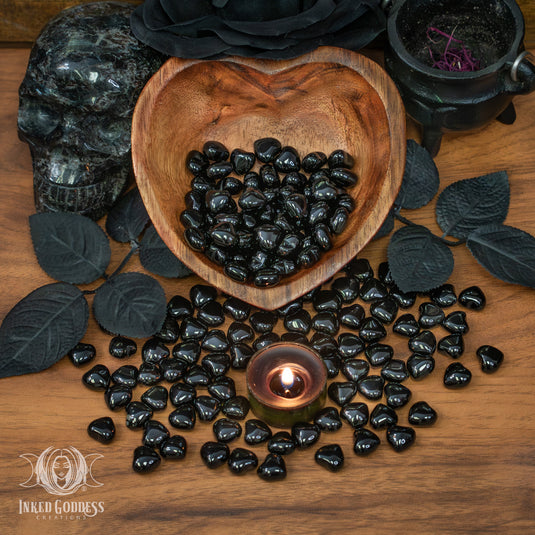 Black Obsidian Mini Heart for Heart Warding