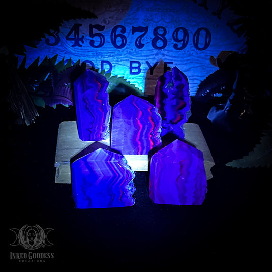 Black Rose Fluorite Raw Tower for Shadow Work