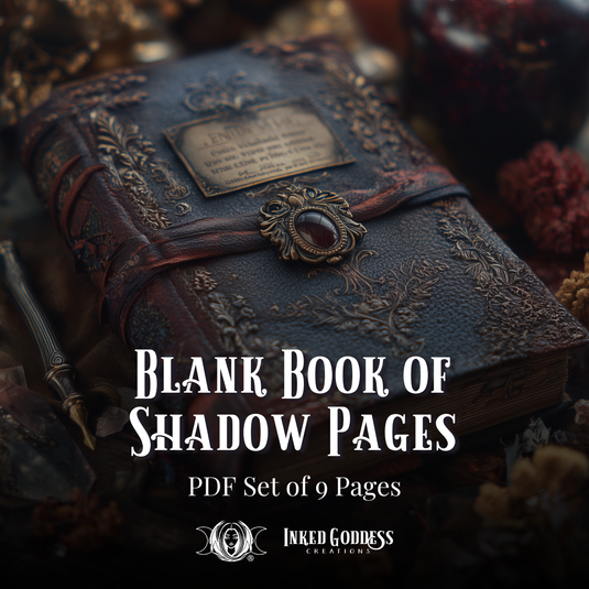 Blank Book of Shadows Pages - Set of 9 - PDF Download
