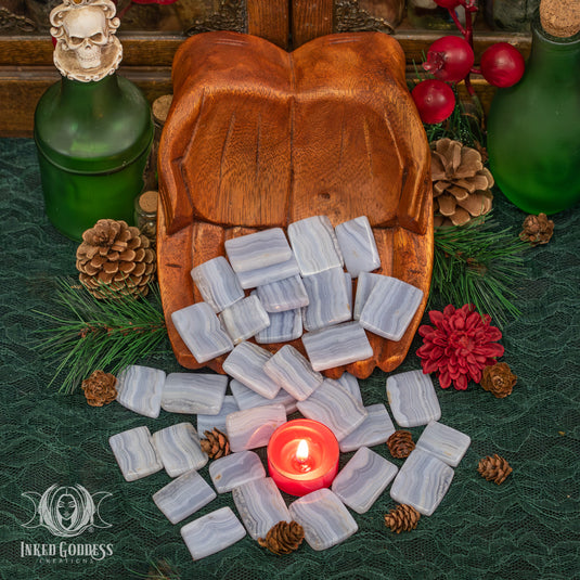 Blue Lace Agate Slice for Good Natured Confidence