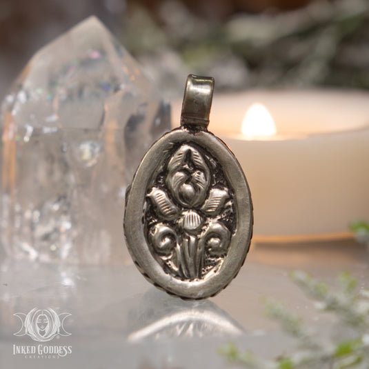 Blue Lace Agate Tibetan Necklace for Speaking Your Mind