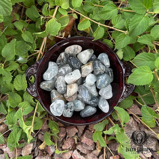 Blue Tara Quartz Tumbled Gemstone for Spiritual Protection