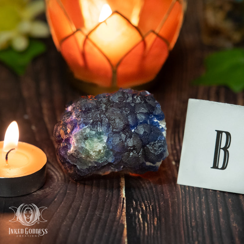 Load image into Gallery viewer, Blueberry Fluorite for Powerful Psychic Growth
