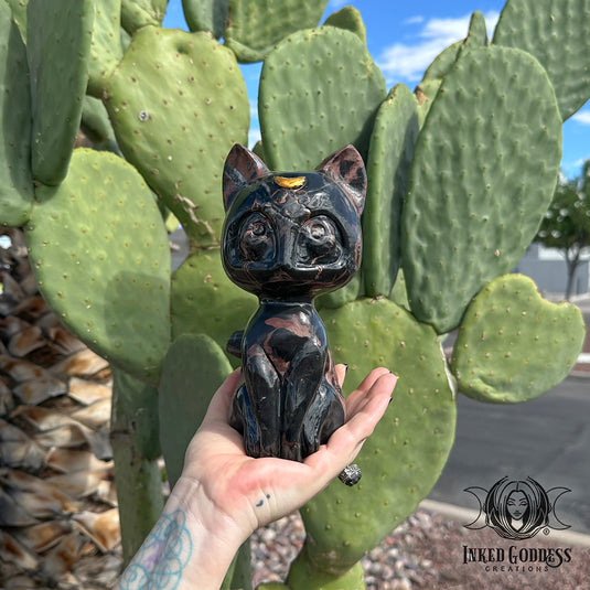 Jasper Half-Moon Cat for Protection and Grounding