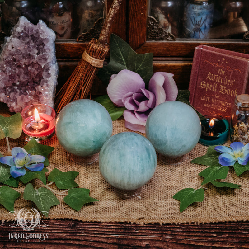 Load image into Gallery viewer, Bunny Fluorite Sphere for Enhanced Positivity
