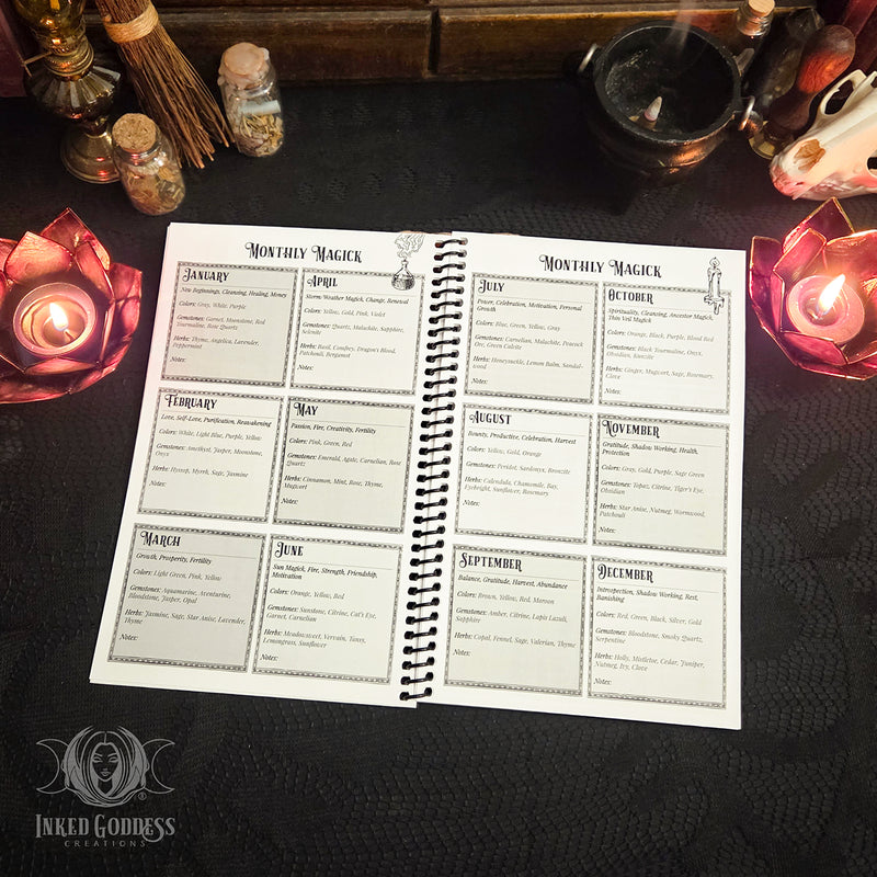 Load image into Gallery viewer, 2026 Busy Witch Monthly Date Planner with Stickers

