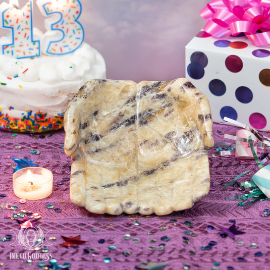 Calcite with Anhydrite Hand Bowl for Confidence and Clarity
