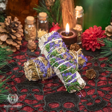 California Sage with Blue Sinuata Flowers Bundle for Protected Communication