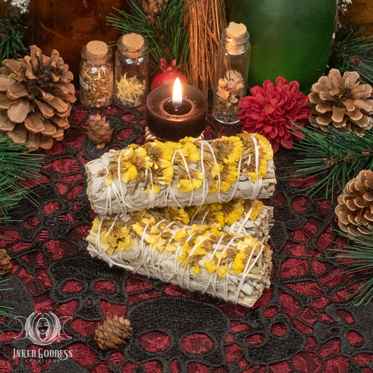 California Sage with Yellow Sinuata Flowers Bundle for Confident Cleansing