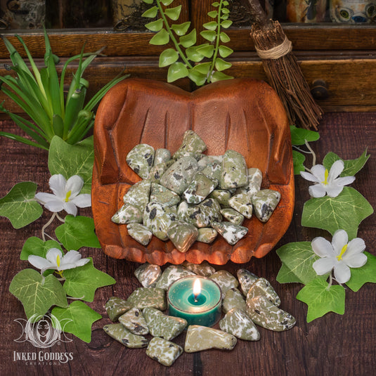 Camouflage Jasper Tumbled Gemstone for Self-Discovery