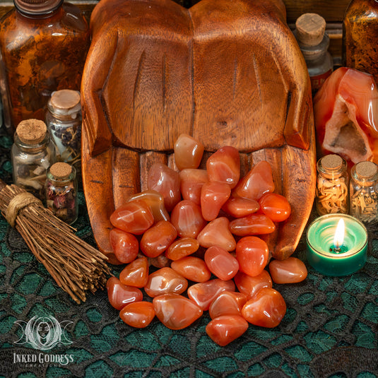 Carnelian Tumbled Gemstone for Feral Desire