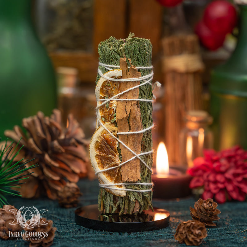 Load image into Gallery viewer, Cedar, Orange, and Cinnamon Bundle for Smoke Cleansing

