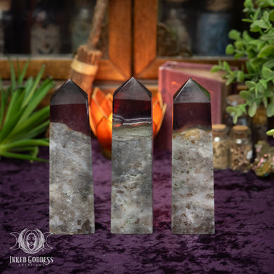 Chocolate Tip Fluorite Tower for Stabilizing Clarity