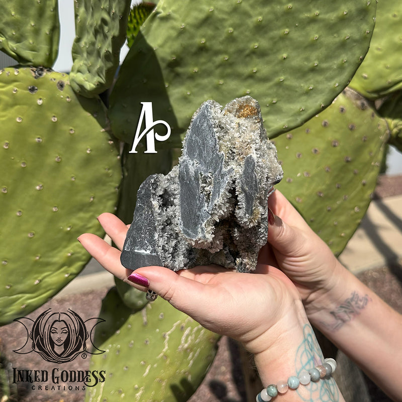 Load image into Gallery viewer, Chrysanthemum Quartz Skull for Deep Ancestral Healing
