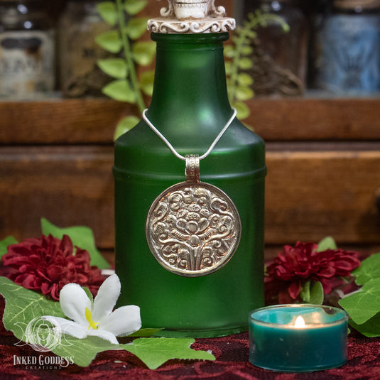 Chrysotile in Serpentine Tibetan Necklace for Opening Psychic Abilities
