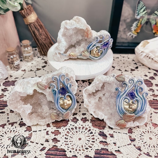 Clay Goddess Geode Offering Bowl- Inked Goddess Creations