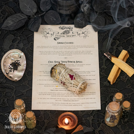 Cleanse Your Shit Book of Shadows Page for Calling Your Power Back