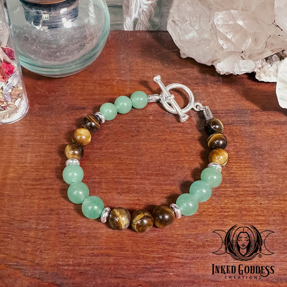 Clear Horizon Gemstone Bracelet- Handmade by Colin, One-of-a-Kind