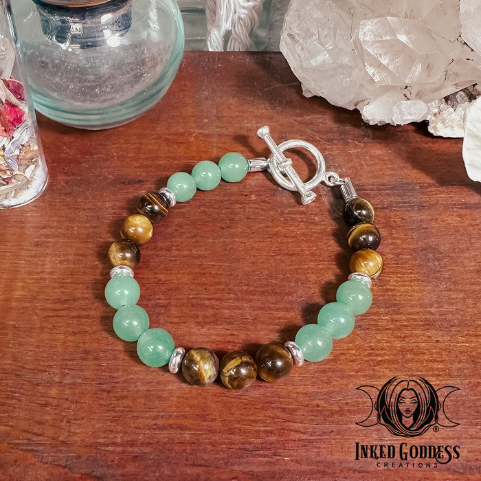 Clear Horizon Gemstone Bracelet- Handmade by Colin, One-of-a-Kind